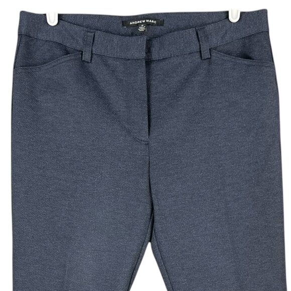 Andrew Marc Women's Stretch Slim Leg Navy Pants Size 12 Mid Rise Regular Fit - Picture 3 of 13